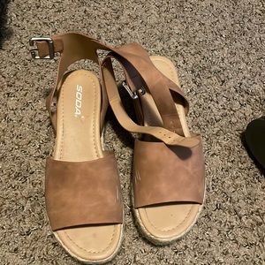 Nude color sandals